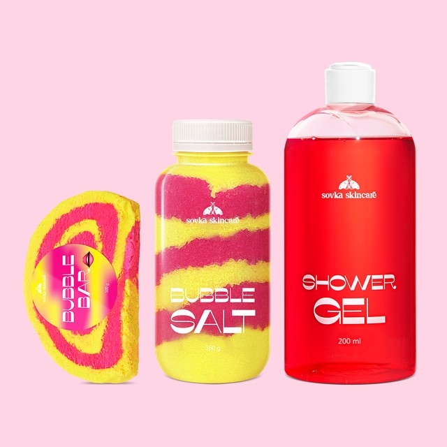 Set Wild Feeling — Shower Gel Love is, Bubble Salt Love is, Bubble Bar Love Is