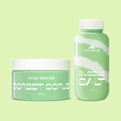 Set MOJITO —Sorbet Scrub Mojito , Bubble Salt Mojito